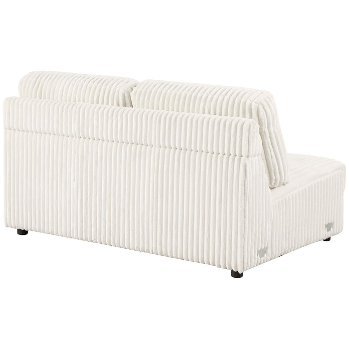 Emberson Upholstered Armless Loveseat Ivory - Orbit Furniture (Richmond,BC)