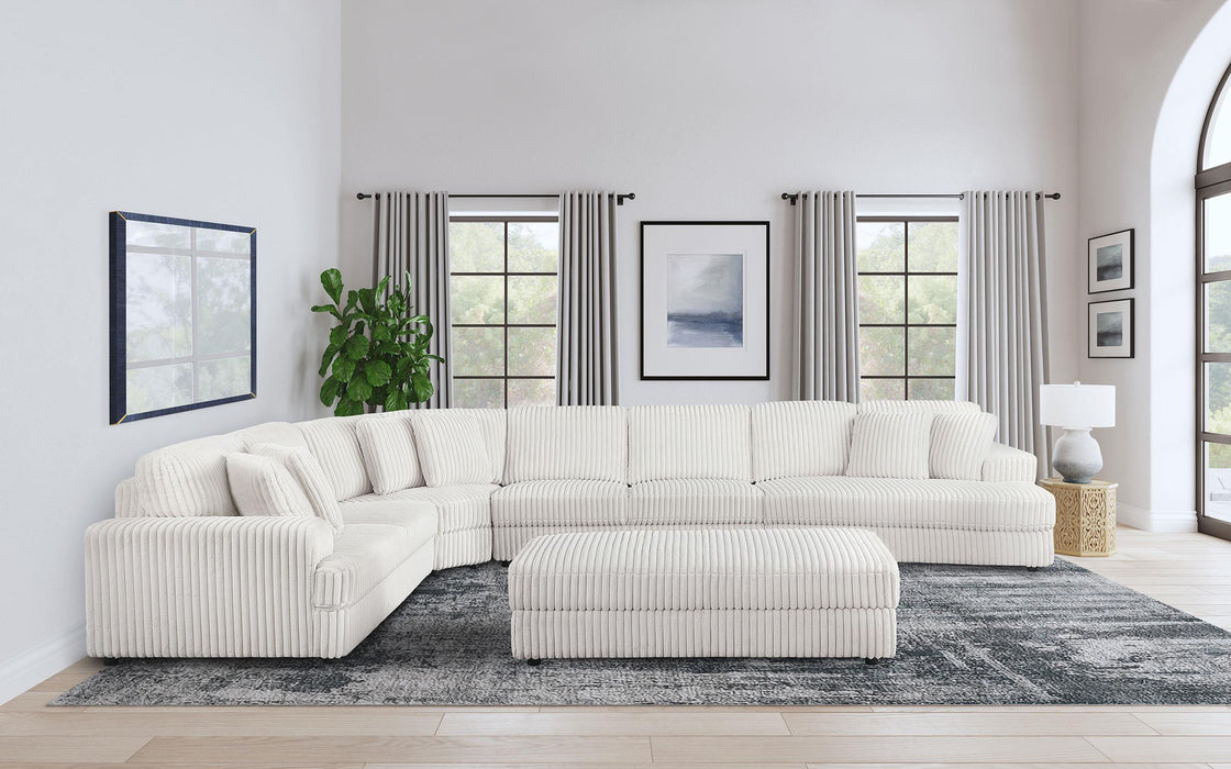 Emberson Upholstered Armless Loveseat Ivory - Orbit Furniture (Richmond,BC)