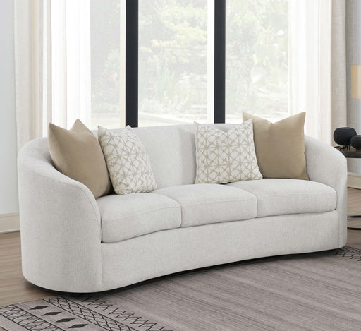 Rainn Upholstered Tight Back Sofa Latte - Orbit Furniture (Richmond,BC)