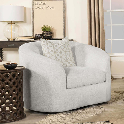 Rainn Upholstered Tight Back Chair Latte - Orbit Furniture (Richmond,BC)