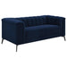 Chalet Tuxedo Arm Loveseat Blue - Orbit Furniture (Richmond,BC)