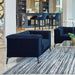 Chalet Tuxedo Arm Chair Blue - Orbit Furniture (Richmond,BC)