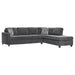Mccord 2-piece Cushion Back Sectional Dark Grey - Orbit Furniture (Richmond,BC)
