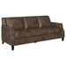 Leaton Upholstered Recessed Arms Sofa Brown Sugar - Orbit Furniture (Richmond,BC)