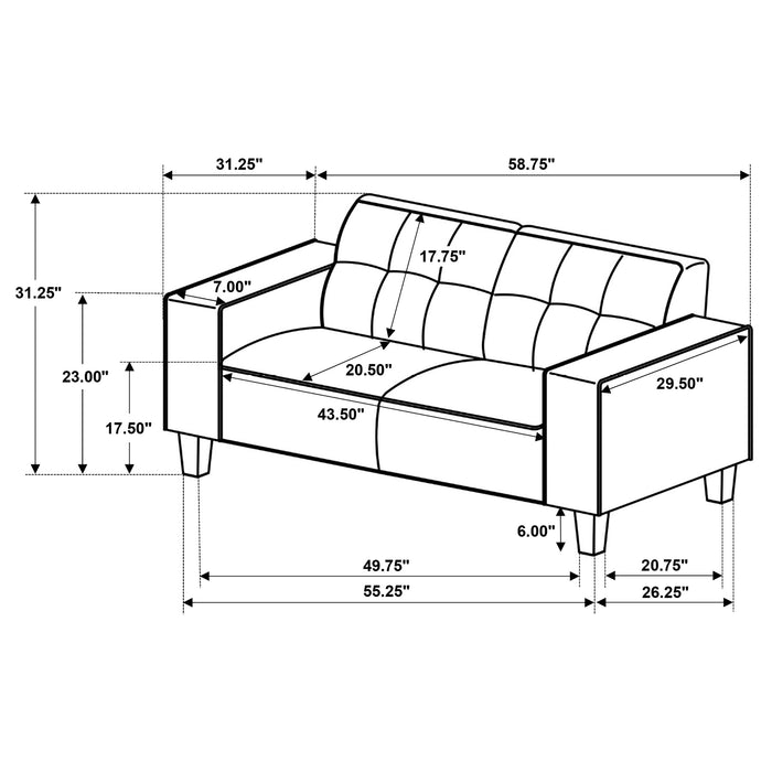 Deerhurst Stationary Loveseat - Orbit Furniture (Richmond,BC)