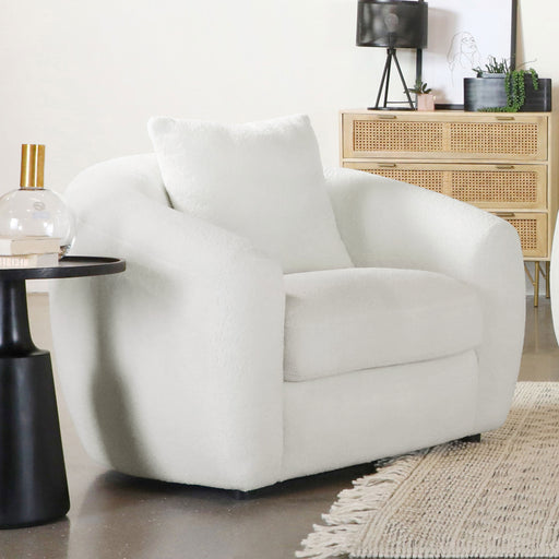 Isabella Upholstered Tight Back Chair White - Orbit Furniture (Richmond,BC)