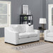 Ashlyn Upholstered Sloped Arms Loveseat White - Orbit Furniture (Richmond,BC)