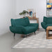 Acton Upholstered Flared Arm Chair Teal Blue - Orbit Furniture (Richmond,BC)