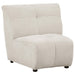 Charlotte Upholstered Curved Armless Chair Ivory - Orbit Furniture (Richmond,BC)