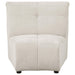 Charlotte Upholstered Curved Armless Chair Ivory - Orbit Furniture (Richmond,BC)