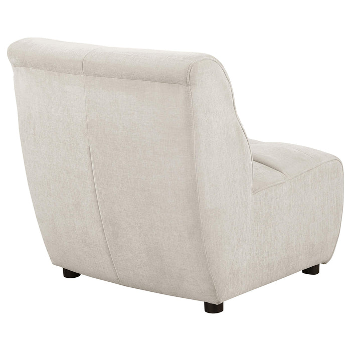 Charlotte Upholstered Curved Armless Chair Ivory - Orbit Furniture (Richmond,BC)
