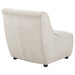 Charlotte Upholstered Curved Armless Chair Ivory - Orbit Furniture (Richmond,BC)
