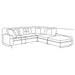 Serene 5-piece Upholstered Modular Sectional Sofa Beige - Orbit Furniture (Richmond,BC)