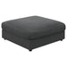Serene Upholstered Rectangular Ottoman Charcoal - Orbit Furniture (Richmond,BC)