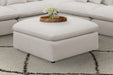 Hobson Cushion Seat Ottoman Off-White - Orbit Furniture (Richmond,BC)