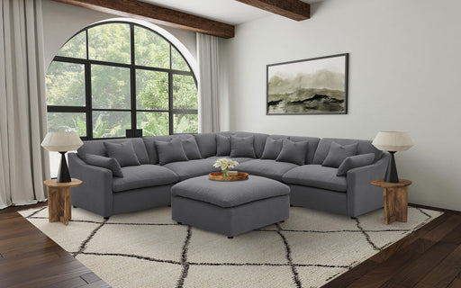 Hobson 6-piece Upholstered Modular Sectional Sofa Charcoal - Orbit Furniture (Richmond,BC)