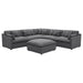 Hobson 6-piece Upholstered Modular Sectional Sofa Charcoal - Orbit Furniture (Richmond,BC)