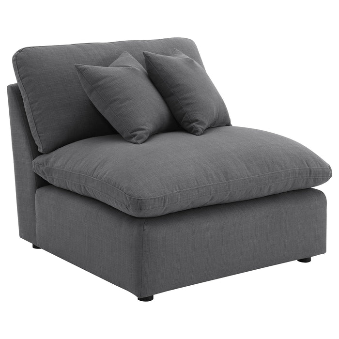 Hobson 6-piece Upholstered Modular Sectional Sofa Charcoal - Orbit Furniture (Richmond,BC)