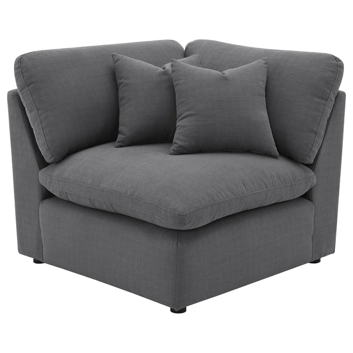 Hobson 6-piece Upholstered Modular Sectional Sofa Charcoal - Orbit Furniture (Richmond,BC)