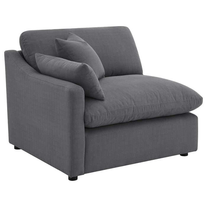 Hobson 6-piece Upholstered Modular Sectional Sofa Charcoal - Orbit Furniture (Richmond,BC)
