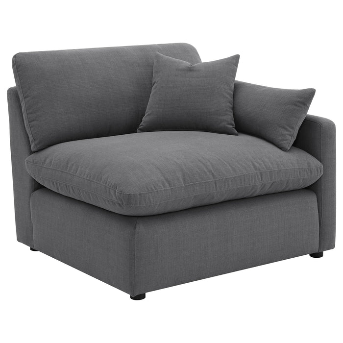 Hobson 6-piece Upholstered Modular Sectional Sofa Charcoal - Orbit Furniture (Richmond,BC)