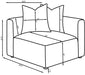 Jennifer Upholstered Corner Chair - Orbit Furniture (Richmond,BC)