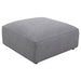 Jennifer Square Upholstered Ottoman Grey - Orbit Furniture (Richmond,BC)
