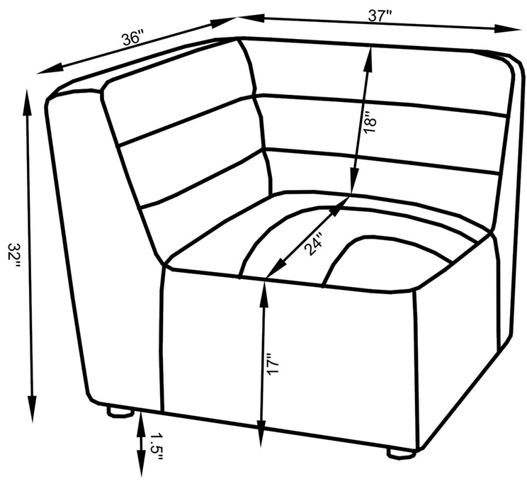 Sunny Upholstered Corner Chair - Orbit Furniture (Richmond,BC)