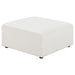 Freddie Upholstered Square Ottoman Pearl - Orbit Furniture (Richmond,BC)