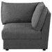Sasha Upholstered Corner Chair Barely Black - Orbit Furniture (Richmond,BC)