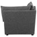 Sasha Upholstered Corner Chair Barely Black - Orbit Furniture (Richmond,BC)