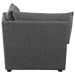Sasha Upholstered Corner Chair Barely Black - Orbit Furniture (Richmond,BC)