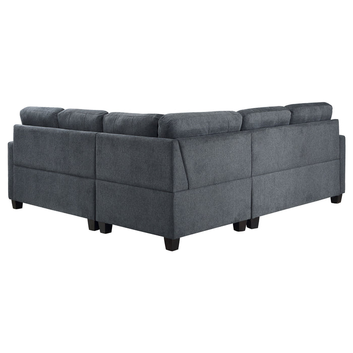 Georgina 5 Pc Stationary Sectionals Grey - Orbit Furniture (Richmond,BC)