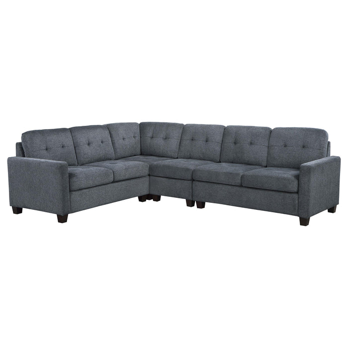 Georgina 4-piece Upholstered Modular Sectional Sofa Beige - Orbit Furniture (Richmond,BC)