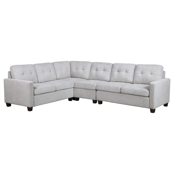 Georgina 4-piece Upholstered Modular Sectional Sofa Beige - Orbit Furniture (Richmond,BC)