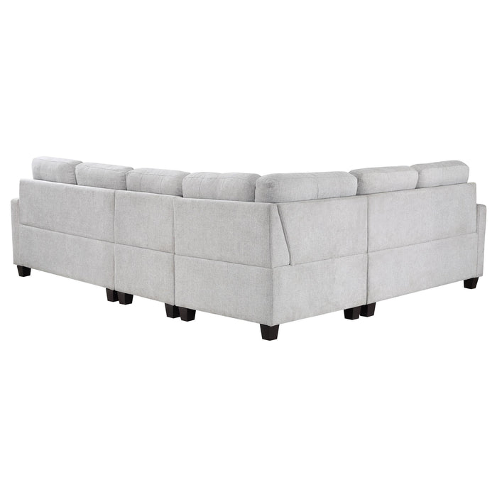 Georgina 4-piece Upholstered Modular Sectional Sofa Beige - Orbit Furniture (Richmond,BC)