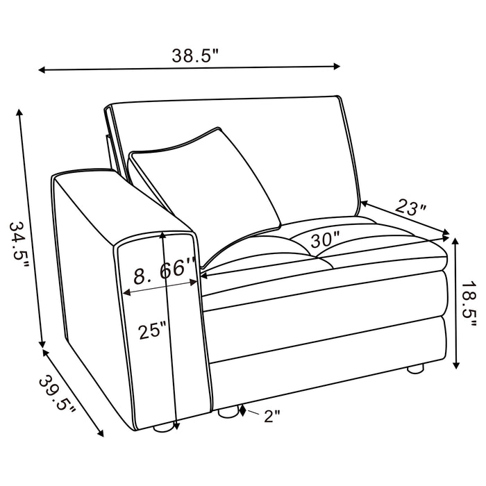 Atlantic Side Chair Sectionals - Orbit Furniture (Richmond,BC)