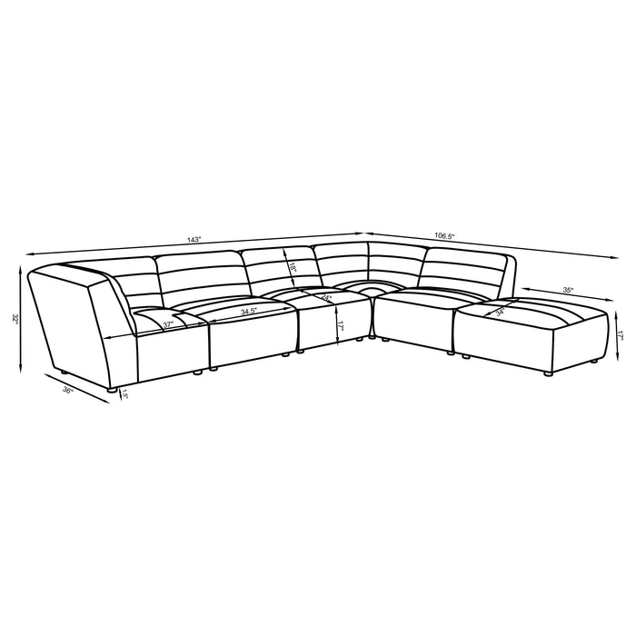 Sunny 6 Pc Sectional - Orbit Furniture (Richmond,BC)