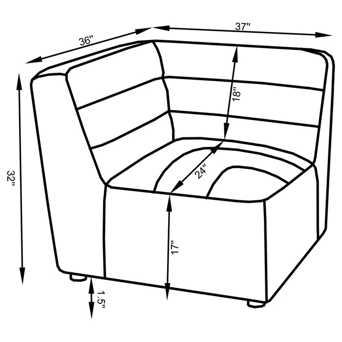 Sunny Upholstered Corner Chair - Orbit Furniture (Richmond,BC)