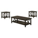 Rachelle 3-piece Occasional Table Set Deep Merlot - Orbit Furniture (Richmond,BC)