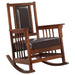 Ida Upholstered Rocking Chair Tobacco and Dark Brown - Orbit Furniture (Richmond,BC)