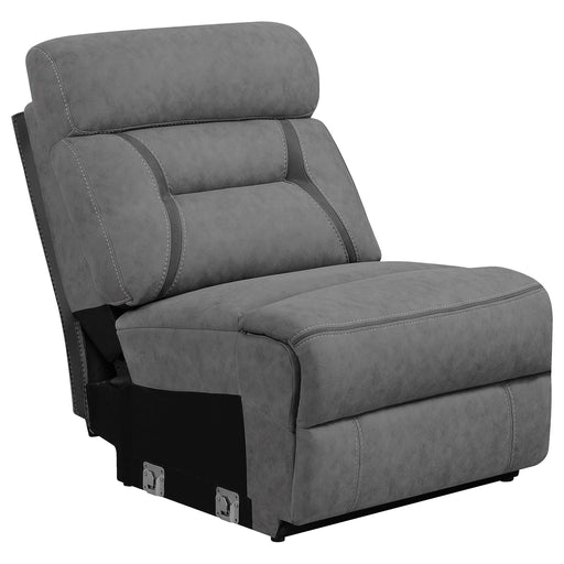 Higgins Upholstered Armless Chair Grey - Orbit Furniture (Richmond,BC)