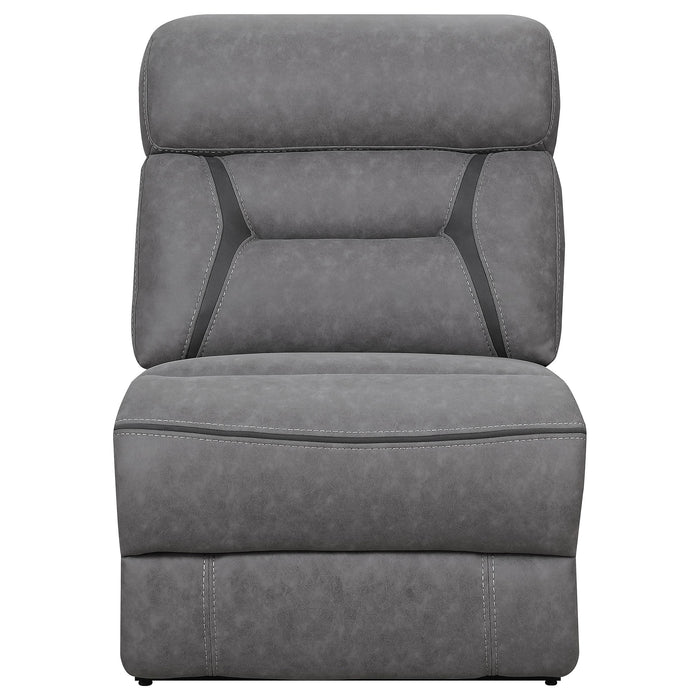 Higgins Upholstered Armless Chair Grey - Orbit Furniture (Richmond,BC)