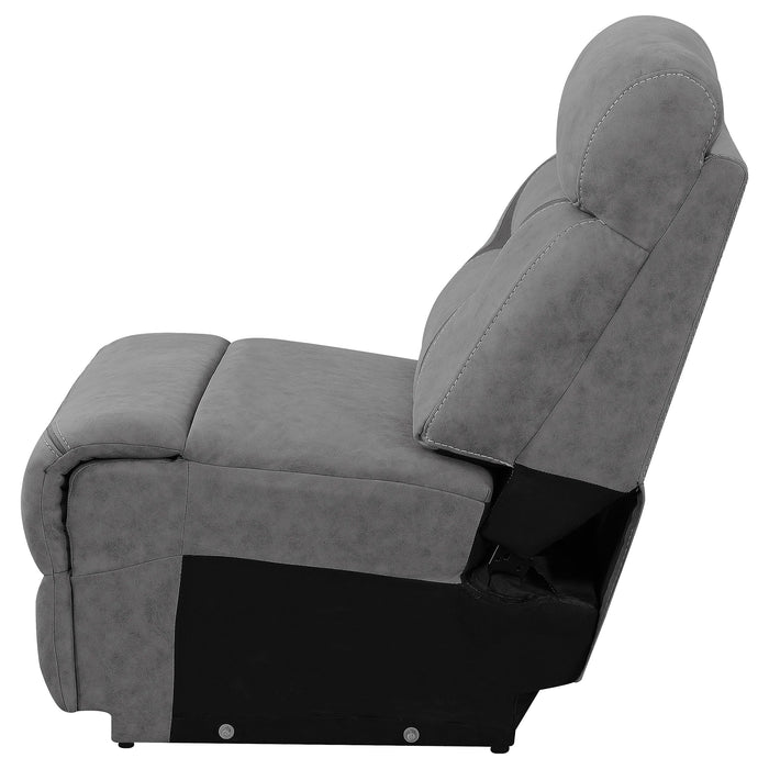 Higgins Upholstered Armless Chair Grey - Orbit Furniture (Richmond,BC)