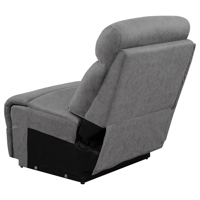 Higgins Upholstered Armless Chair Grey - Orbit Furniture (Richmond,BC)
