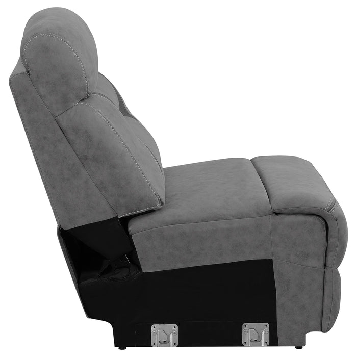 Higgins Upholstered Armless Chair Grey - Orbit Furniture (Richmond,BC)