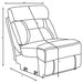 Higgins Upholstered Armless Chair Grey - Orbit Furniture (Richmond,BC)