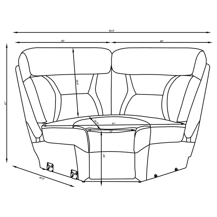 Higgins Reclining Sectionals Corner Chair - Orbit Furniture (Richmond,BC)