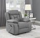 Higgins Overstuffed Upholstered Glider Recliner Grey - Orbit Furniture (Richmond,BC)