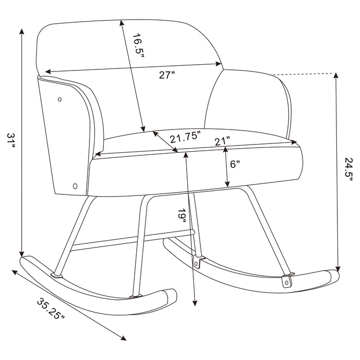 Paige Rocking Chair - Orbit Furniture (Richmond,BC)